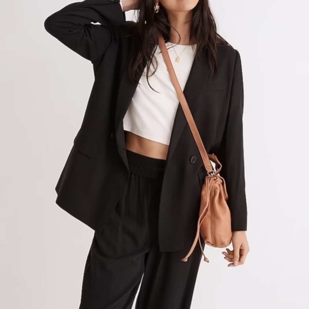 Madewell Drapeweave Caldwell Double Breasted Blazer